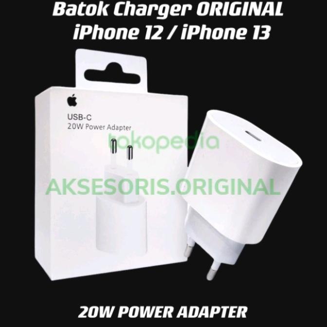 Adaptor Batok Kepala Charger 20W Apple Iphone 13 12 Pro Max Original