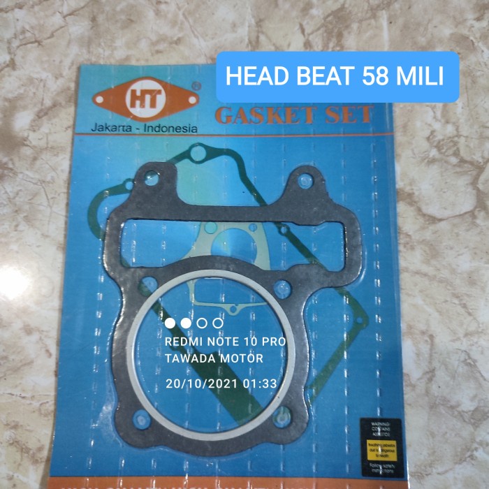 PAKING RACING BLOK HEAD ATAS UKURAN 58 MILI HONDA BEAT KARBU terbaik