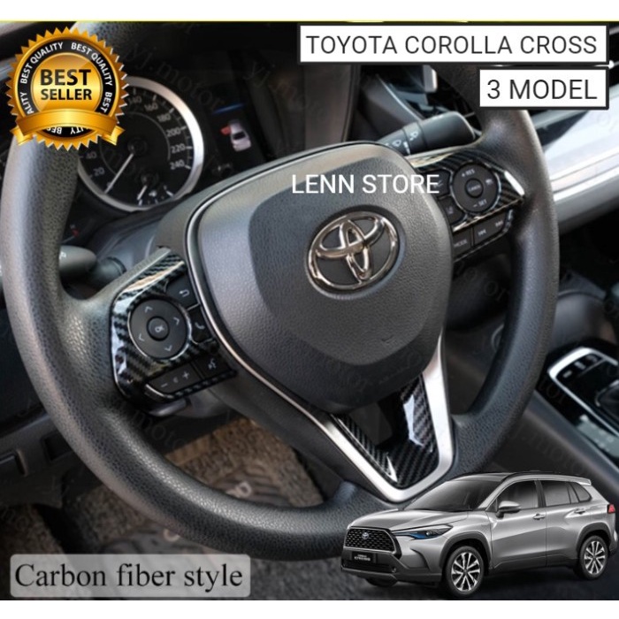 Aksesoris Cover Panel Stir Carbon Toyota Corolla Cross TERBARU star