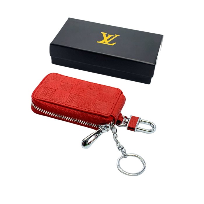 Gantungan kunci lv kulit asli