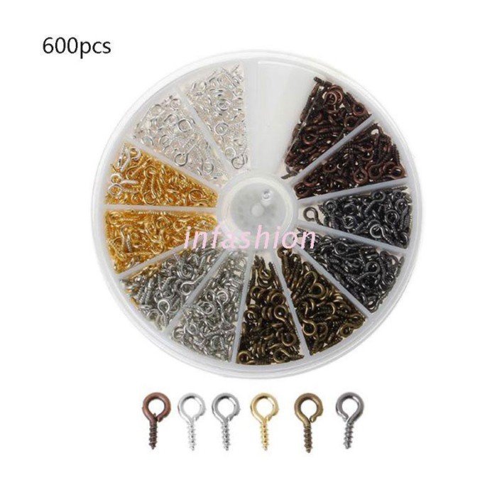 sekrup gantungan kecil untuk souvenir assesories - 1 kotak 600 pcs