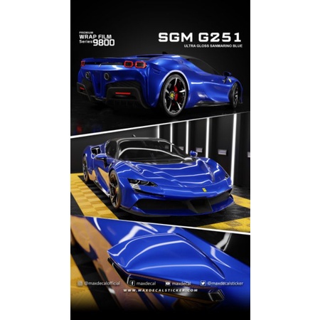 MAXDECAL Premium Wrap Film 9800 - ULTRA GLOSS SANMARINO BLUE
