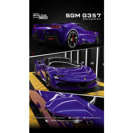 MAXDECAL Premium Wrap Film 9800 - METALLIC MAUVIN BLUE