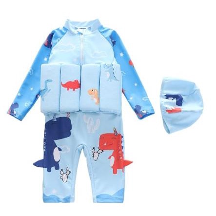 Baju Renang Anak Laki Laki Pelampung Included Topi 1 2 3 4 5 tahun