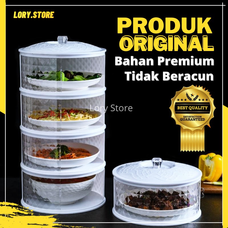 (READY STOK) Tempat Penyimpanan Makanan Susun Food Storage Tudung Saji 4 Layer 4 Anti Semut
