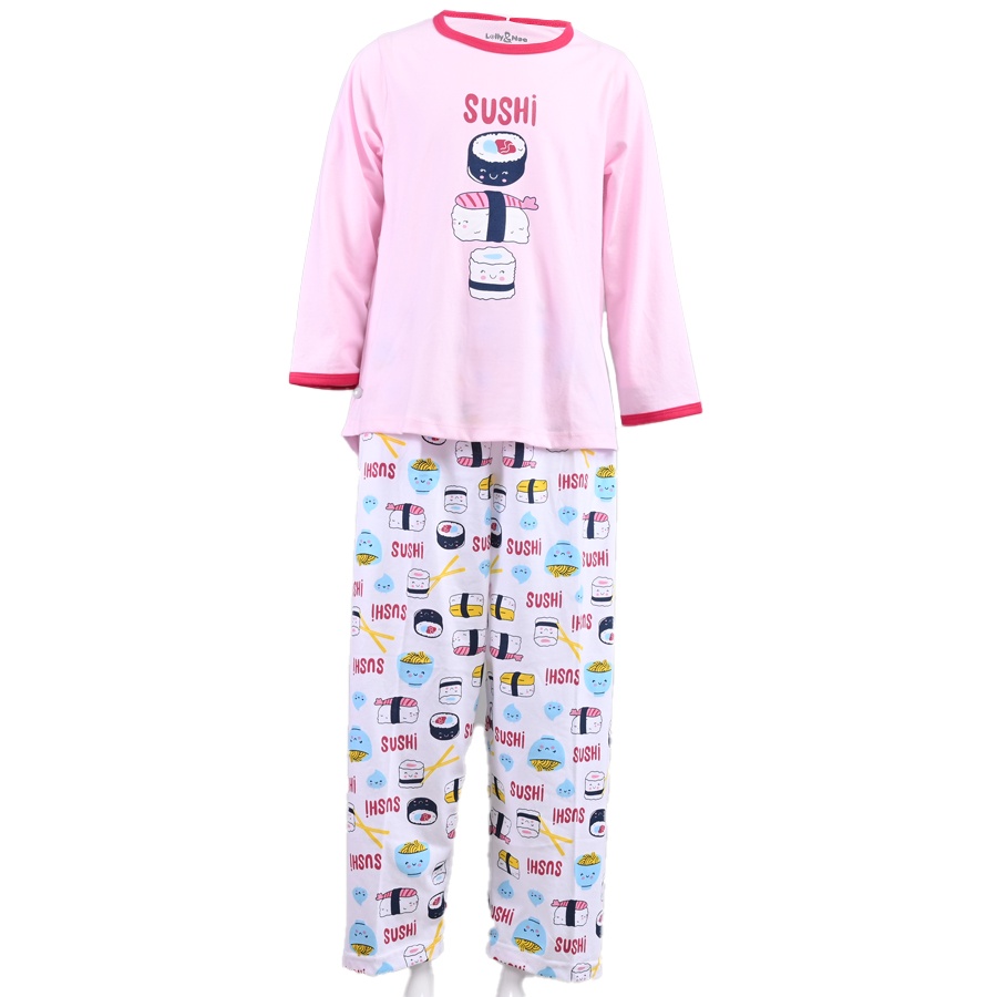 Rambla - Lolly & Noe Setelan Piyama Anak Lengan Panjang Sushi
