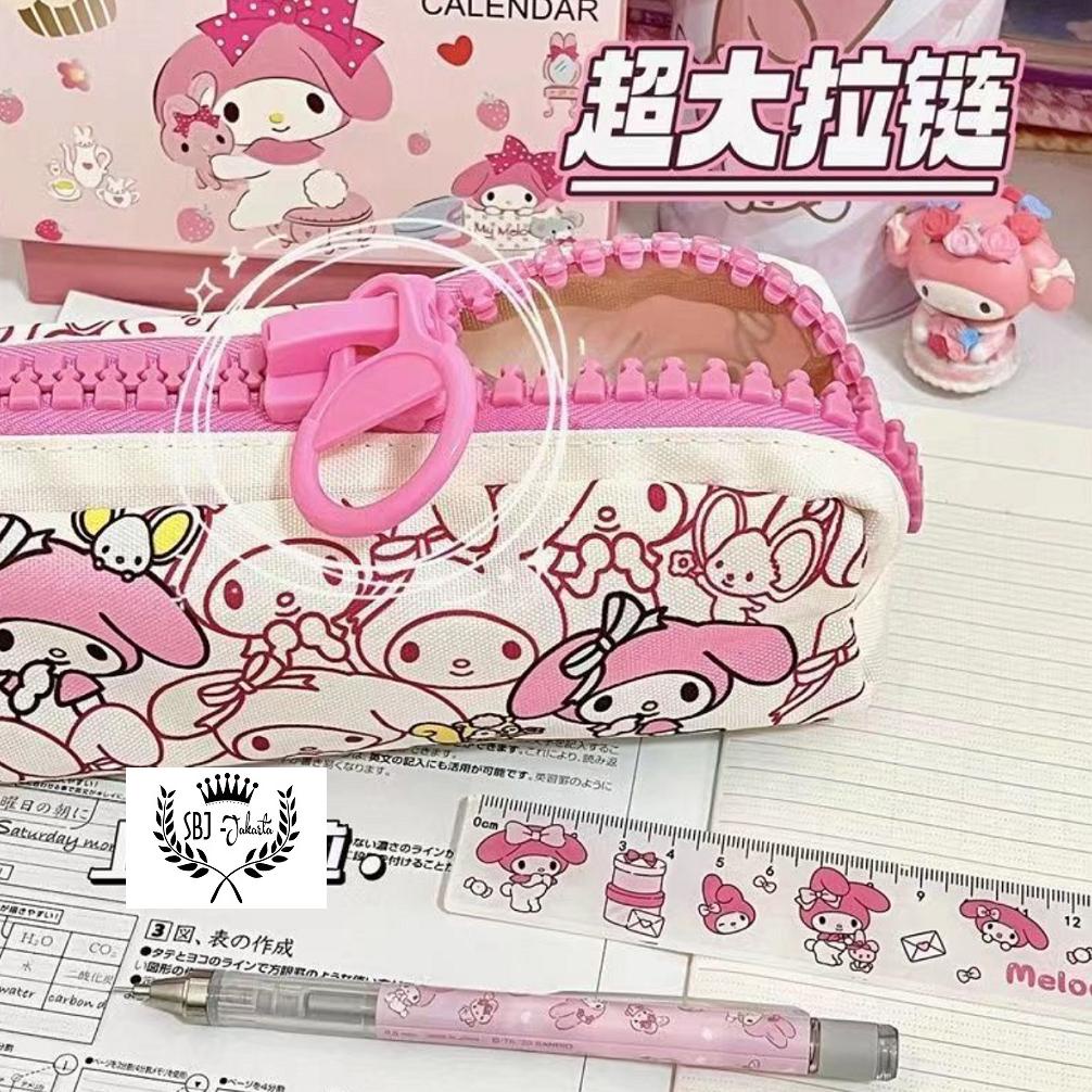 

Original Tempat Pensil Kotak pensil Softcase kanvas Sanrio My melody resleting besar Promo Termurah