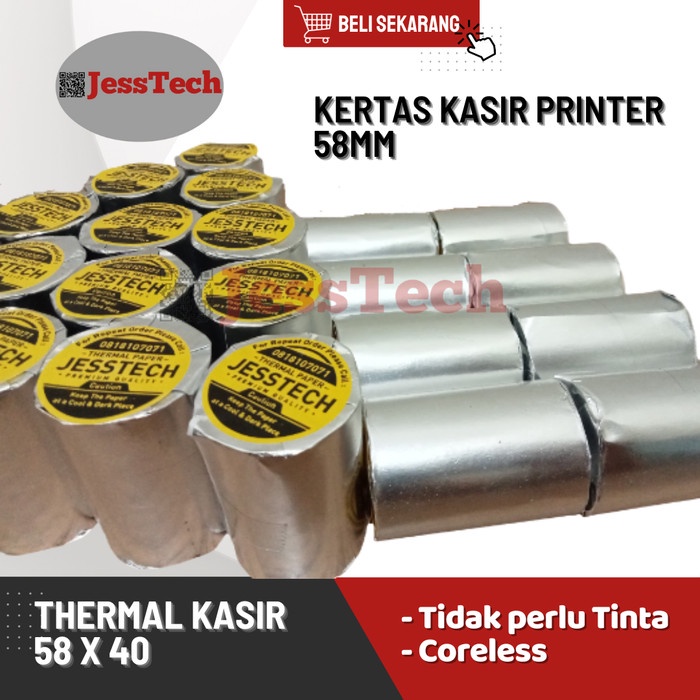 

Promo Kertas Struk Thermal Bluetooth 58 X 40 Cash Register