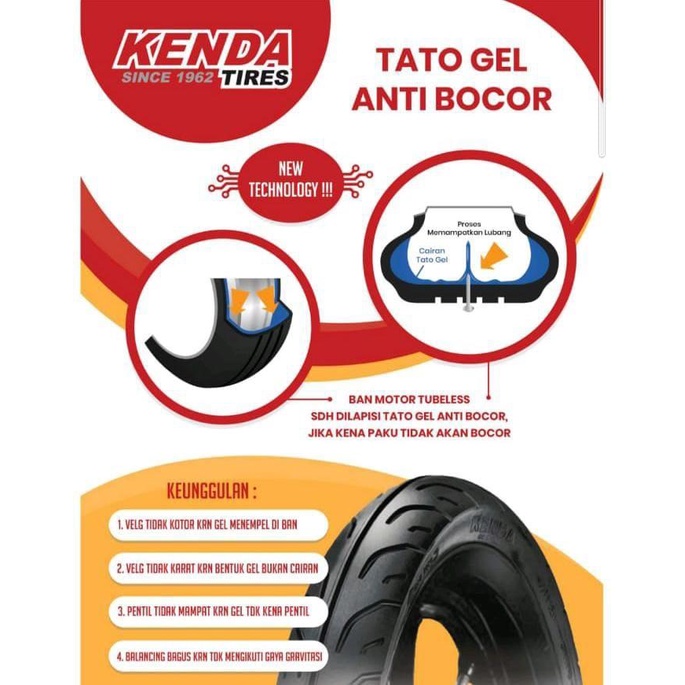 Ban Motor Kenda Brt Ring 14 Dan 17 Tubeless