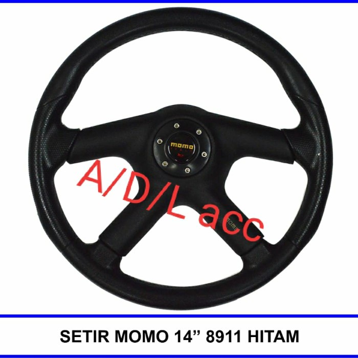 Promo Setir Racing Stir Racing Momo Ukuran 14 Inchi 14 In Warna Hitam Import Ori