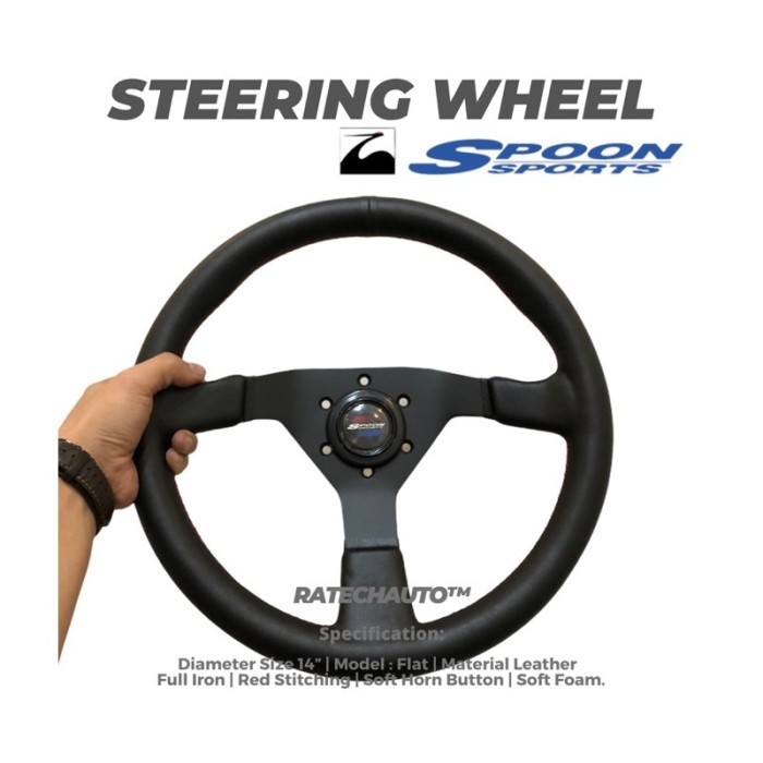 Spoon Sports Racing Steering Wheel-Stir Mobil Racing Honda Spoon-Setir Kode Hm216