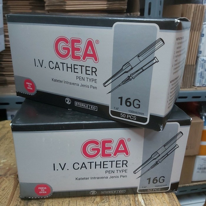GEA iv catheter 16G / abocath no.16 gea / iv kateter 16g-box -CTT