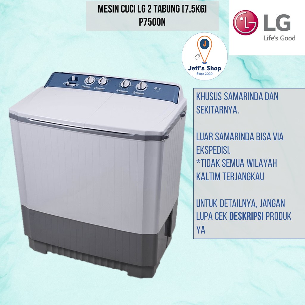 Mesin cuci LG 2 Tabung [7.5kg] P7500N