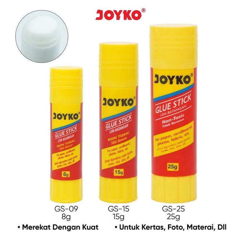 

Berkualitas! Lem Stik/Glue Stick Joyko GS-09/8grm ( 1pak/12pcs ) ~