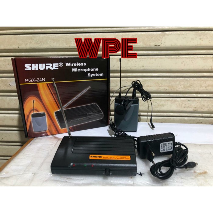 mic wireless shure pgx 24n/pgx24n/pgx 24 n clip on