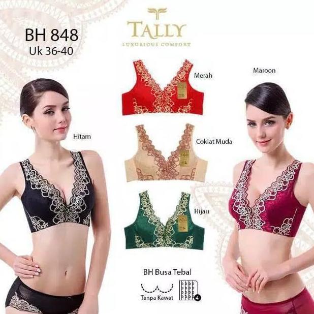 TALLY Bra Push-up Penekan Lemak 848 Busa Tebal Tanpa kawat