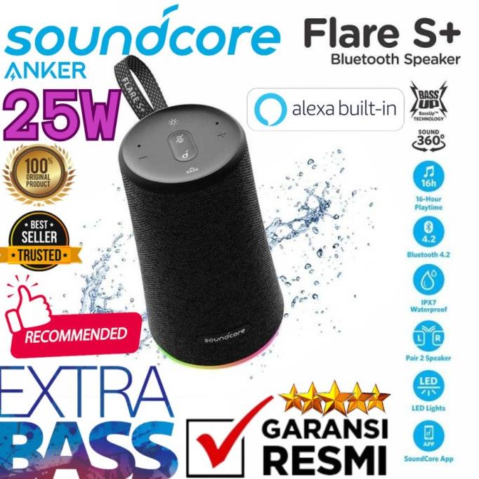 Speaker Bluetooth Soundcore Flare s+ Plus - A3163 Resmi Anker