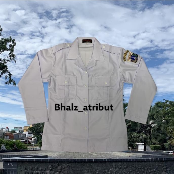 Seragam pemda putih dki Baju putih dki Kemeja putih dki WANITA GRANADA