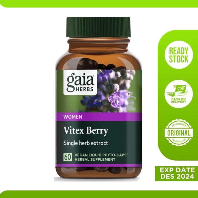 Vitamin Organik Wanita Vitex Berry Gaia Herbal 60 Kapsul Best