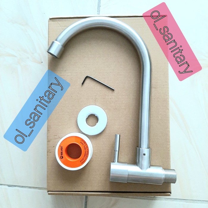 Asli Kran Cuci Piring Stainless Steel 304 / Keran Cuci Piring / Kran Angsa Garansi