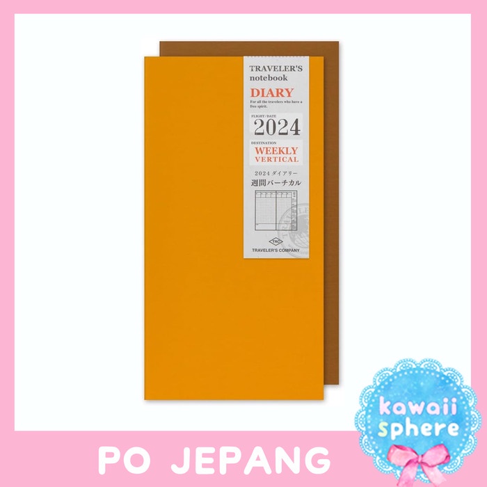 

TRAVELERS NOTEBOOK REFILL 2024 WEEKLY VERTICAL REGULAR SIZE MIDORI