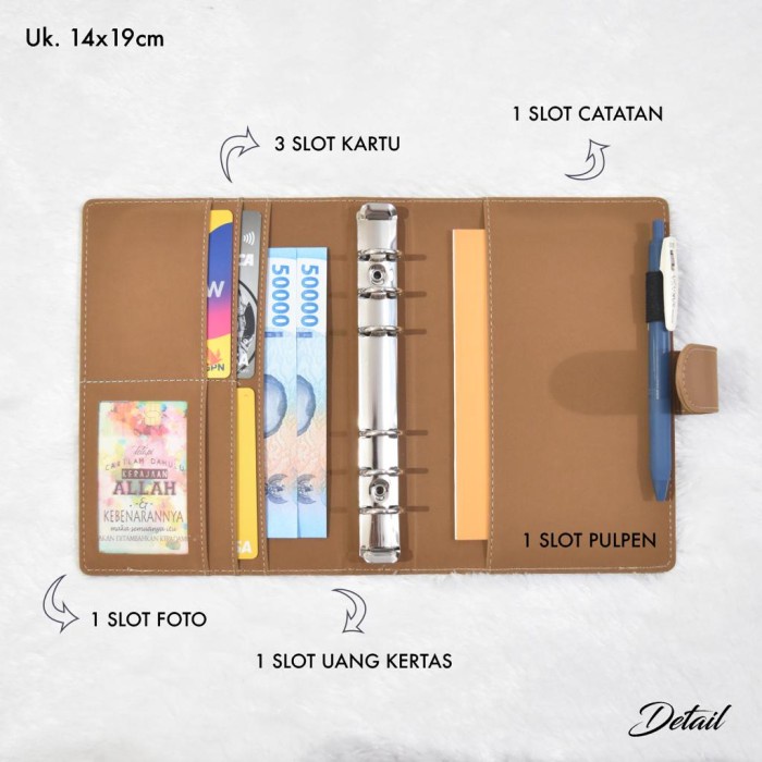BINDER A6 CUSTOM NAMA / CUSTOM LOGO / BUKU HARIAN / BUKU CATATAN DIARY
