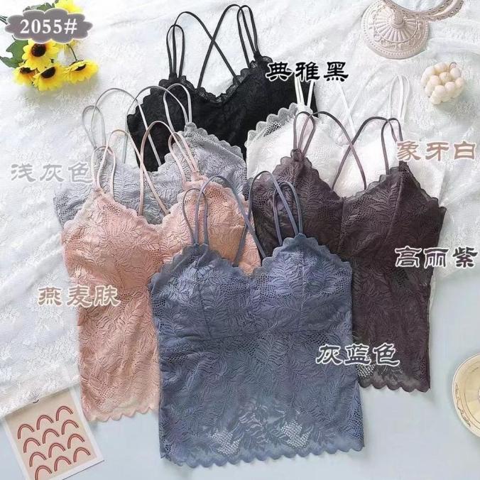 BRALETTE LACE BRA RENDA, BRA tanpa kawat, Bralette push up