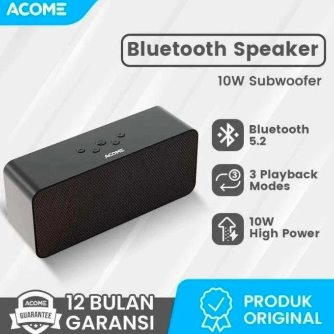 Acome A16 10W Super Bass Speaker Bluetooth 5.2 High Power 3 Playback