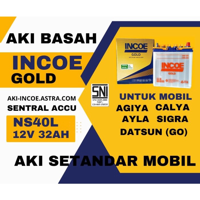 ✅New Aki Mobil Agya Ayla Calya Sigra Sirion Incoe Gold Accu Basah Limited