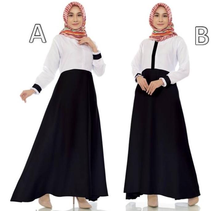 Gamis Seragam Kantor Hitam Putih ballotely Gamis Balotelli seragam PNS