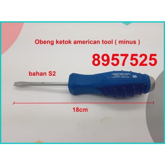 Obeng Ketok 7 Minus American Tool ORIGINAL 20JVLZ3 tools p