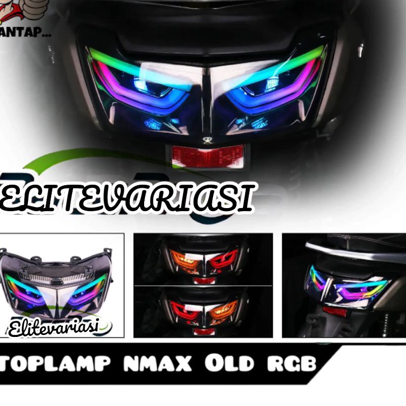 STOPLAMP NMAX OLD RGB RUNNING MODEL XMAX PNP 3 IN 1 ASLI CR7