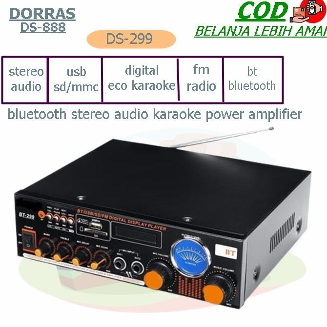 Audio Power Amplifier Dorras DS-299 - Amplifier Bluetooth Usb/Sd/Fm |Bagus|Top