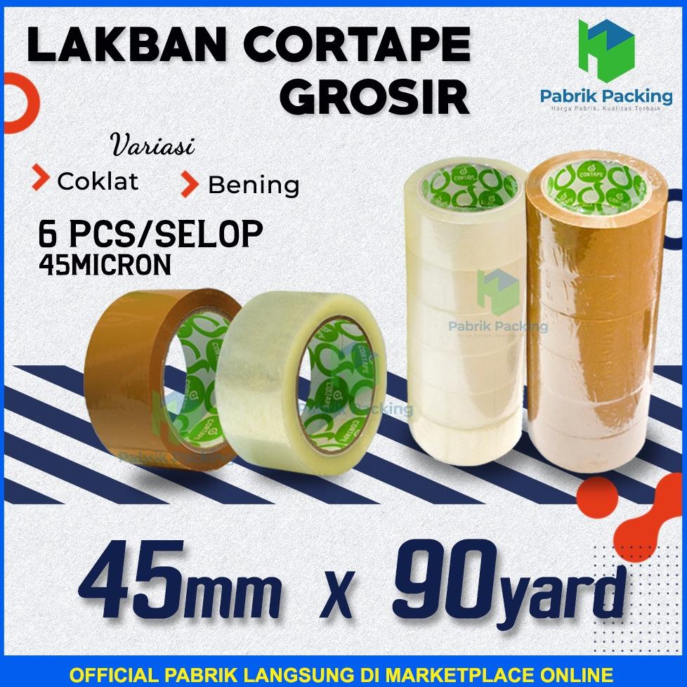 

Promo - Lakban Cortape Ukuran 45mm x 90yard Ter Per Selop ,.