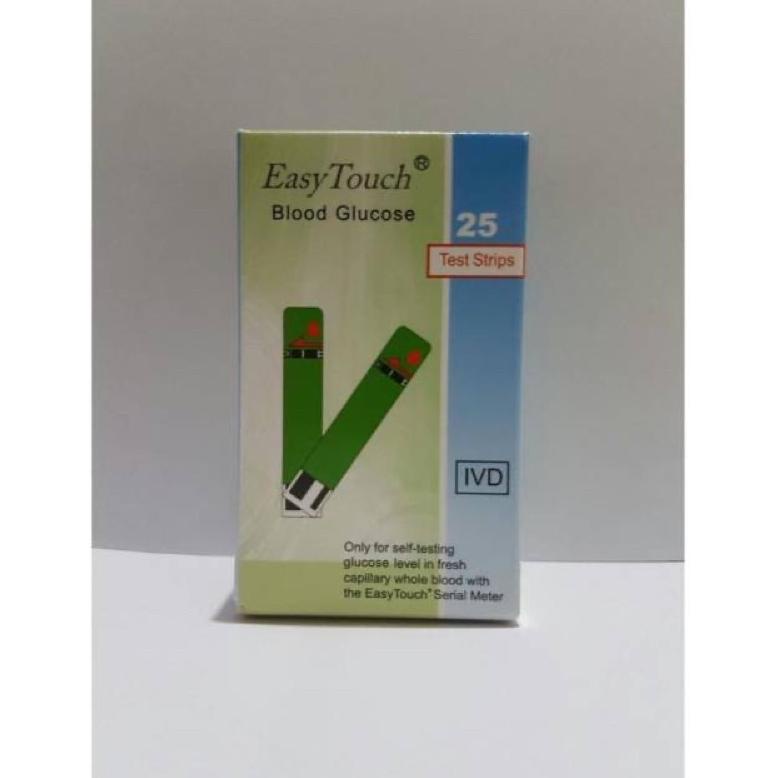 Hot - EASY TOUCH GULA DARAH 1 POT ISI 25 TES STRIPS ALAT CEK GULA DARAH DIABETES GULA DARAH ,,