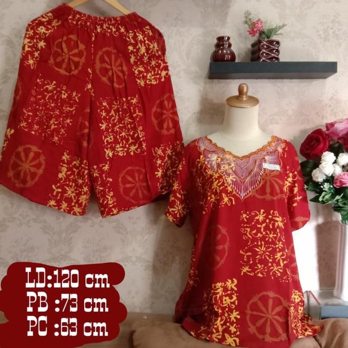 SETELAN CELANA KULOT BORDIR KENCANA UNGU