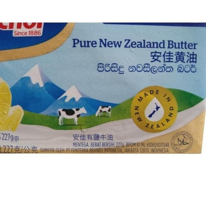 

ern Salted Butter Anchor 227gr HALAL - Mentega Asin