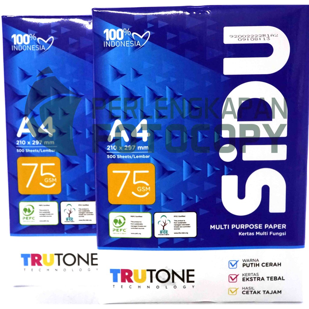 

Kertas Hvs (Sidu) A4 75Gsm 1 Rim Ter
