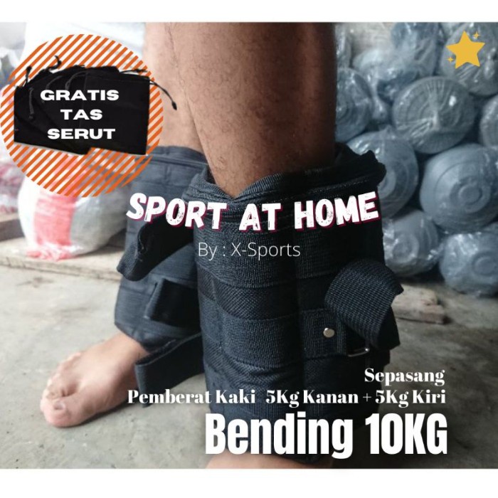 Promo Pemberat Bending Kaki 10Kg ( 5Kg Kanan + 5Kg Kiri ) Angkle Weight