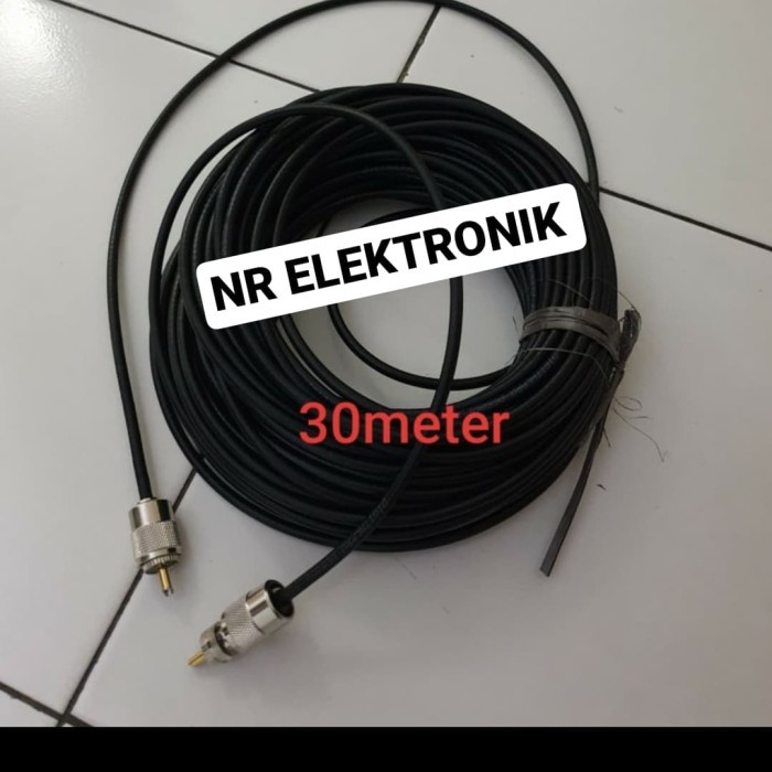 Murah Kabel Antena Ht Dan Radio Rig 30Meter Rg58 + Konektor