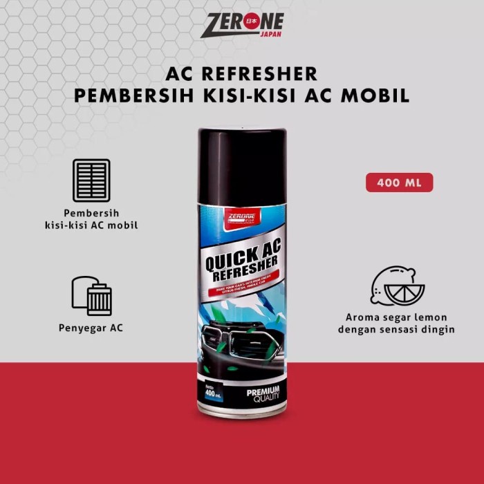 Quick Ac Refresher - Zerone Japan Pembersih Ac Mobil Original 400 Ml.