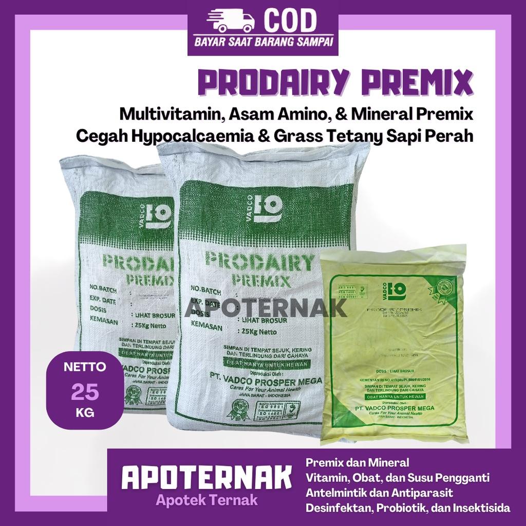 PRODAIRY PREMIX 1 Sak 25 Kg | Vitamin Mineral Untuk Sapi Perah | Premix Sapi Perah | Mineral Sapi Be
