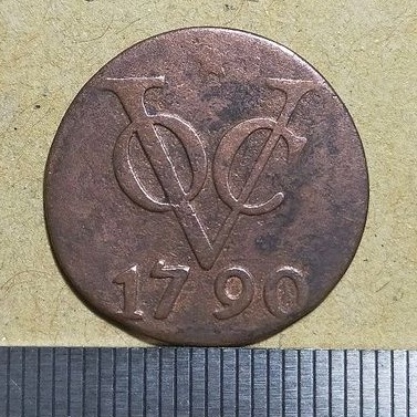 #11.VK. UANG KUNO / KOIN KUNO VOC BELANDA  1 DUIT TAHUN 1790