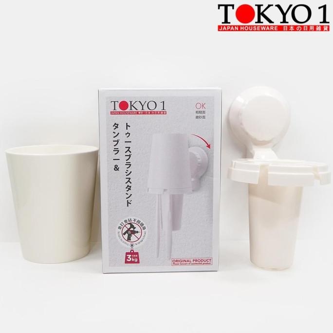 Promo Tokyo 1 Dispenser Odol Dan Tempat Sikat Gigi One Hanging Mug