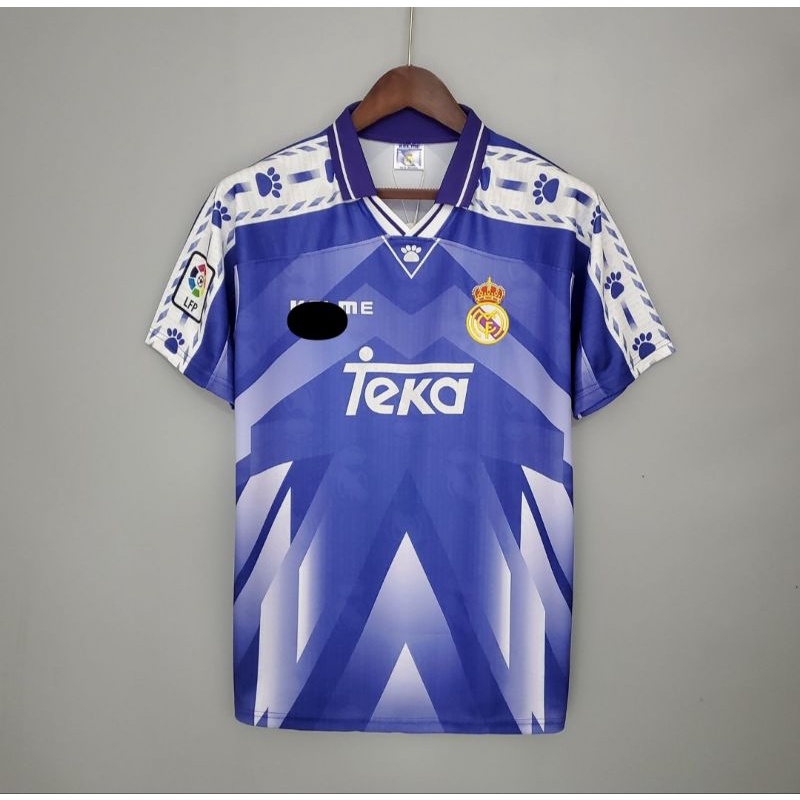 JERSEY BOLA RETRO REAL MADRID AWAY 1996 - 1997 GRADE AAA IMPORT