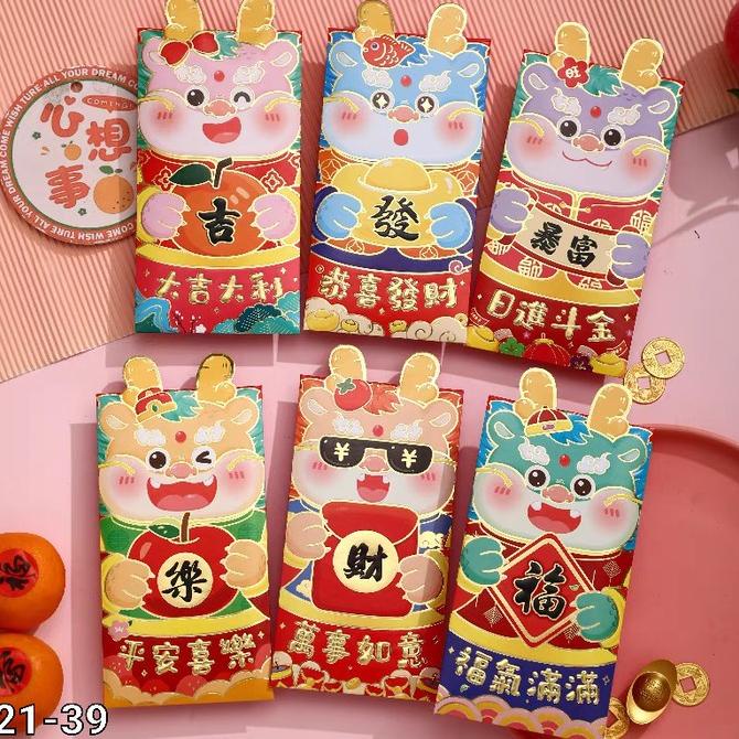 

Best Seller Angpao Naga 2024 Isi 6 Kuping Panjang Ornamen Imlek Angpau Baru Grosir Stok Terbatas