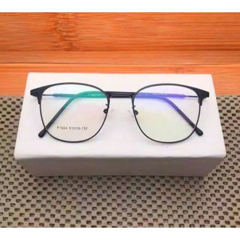 Cod - Kacamata Fashion Pria Wanita 1924 Kaca Mata Photocroc Kacamata Korea Kotak Retro