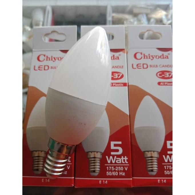 LAMPU CANDLE LED CHIYODA E14 LAMPU JANTUNG LED CHIYODA 5W 5WATT PUTIH