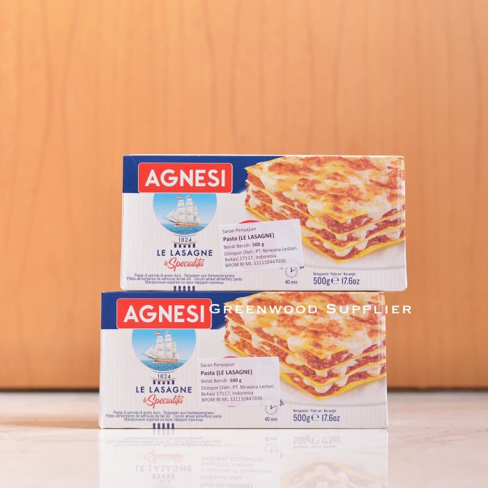 

Promo Agnesi Lasagna / Lasagne 500G - Import Italy (Premium Quality)