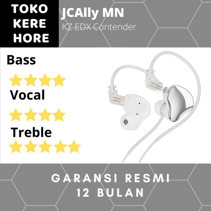 Jcally Mn Hifi Music Earphone With Mic Alt Kz Edx Promo Terbaru